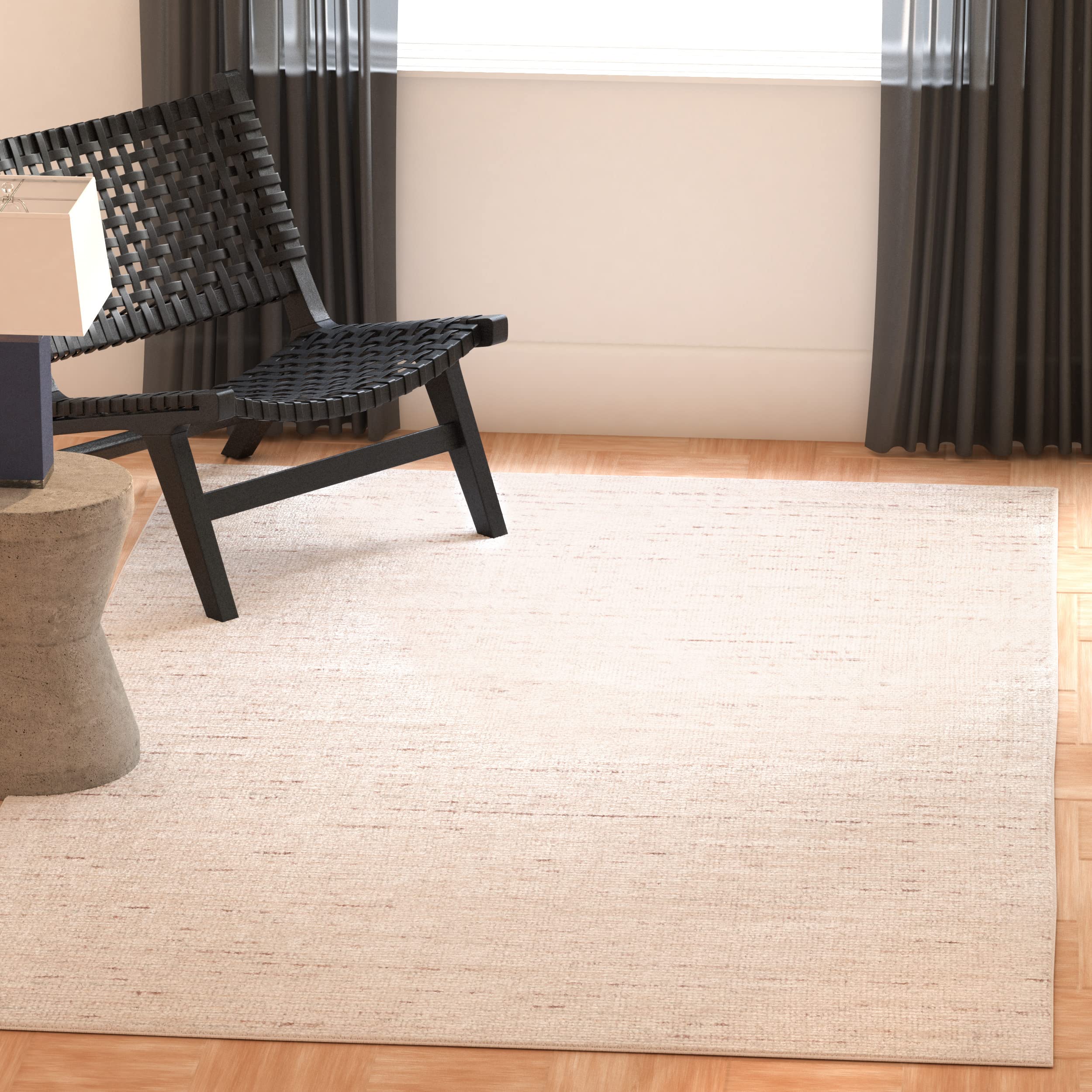 SAFAVIEH Abstract Collection Area Rug - 6' x 9', Ivory & Brown, Handmade Wool, Ideal for High Traffic Areas in Living Room, Bedr